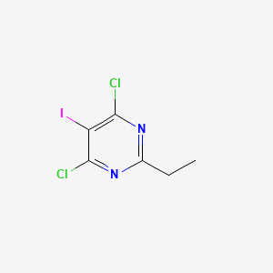 molecular formula C6H5Cl2IN2 B15170175 4,6-Dichloro-2-ethyl-5-iodopyrimidine CAS No. 917896-50-5