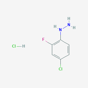 molecular formula C6H7Cl2FN2 B151702 4-Chloro-2-fluorophenylhydrazine hydrochloride CAS No. 64172-78-7