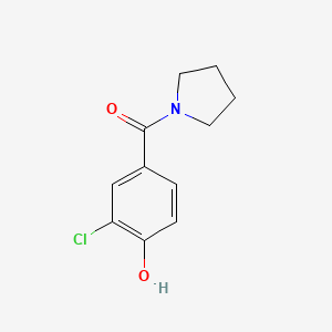 molecular formula C11H12ClNO2 B1517024 2-Chloro-4-(pyrrolidine-1-carbonyl)phenol CAS No. 1019361-97-7