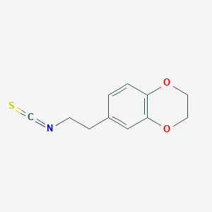 B1517026 6-(2-Isothiocyanatoethyl)-2,3-dihydro-1,4-benzodioxine CAS No. 1019119-61-9