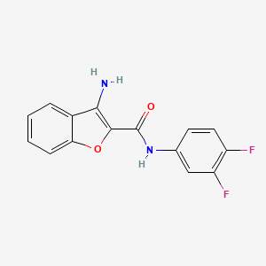 molecular formula C15H10F2N2O2 B1517028 3-amino-N-(3,4-difluorophenyl)-1-benzofuran-2-carboxamide CAS No. 1082387-71-0