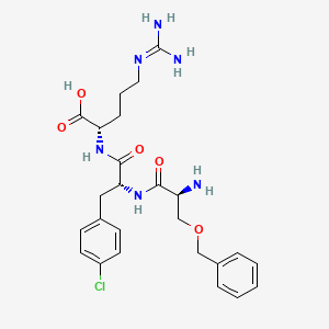 molecular formula C25H33ClN6O5 B15170320 O-Benzyl-L-seryl-4-chloro-D-phenylalanyl-N~5~-(diaminomethylidene)-L-ornithine CAS No. 646031-19-8