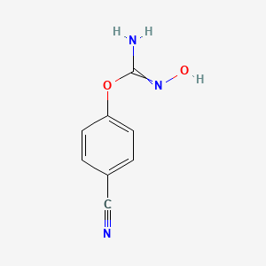 molecular formula C8H7N3O2 B15170352 4-Cyanophenyl N'-hydroxycarbamimidate CAS No. 651306-31-9