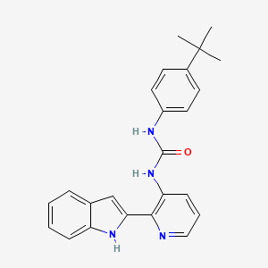 molecular formula C24H24N4O B15170408 N-(4-tert-Butylphenyl)-N'-[2-(1H-indol-2-yl)pyridin-3-yl]urea CAS No. 917966-28-0