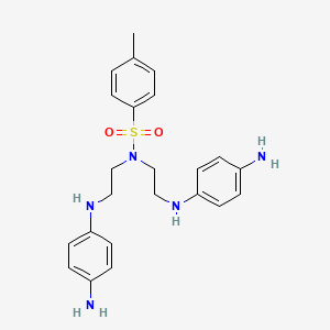 molecular formula C23H29N5O2S B15170414 N,N-Bis[2-(4-aminoanilino)ethyl]-4-methylbenzene-1-sulfonamide CAS No. 917952-06-8