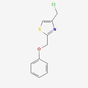 molecular formula C11H10ClNOS B1517046 4-(Chloromethyl)-2-(phenoxymethyl)-1,3-thiazole CAS No. 1082913-84-5