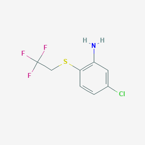 5-Chloro-2-[(2,2,2-trifluoroethyl)sulfanyl]aniline