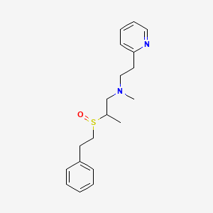 molecular formula C19H26N2OS B15170491 N-Methyl-2-(2-phenylethanesulfinyl)-N-[2-(pyridin-2-yl)ethyl]propan-1-amine CAS No. 918545-12-7