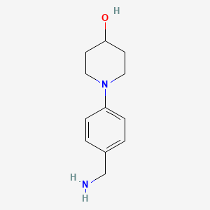 1-(4-(Aminomethyl)phenyl)piperidin-4-ol