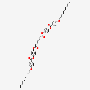 molecular formula C53H68O10 B15170554 Bis(4-{[4-(decyloxy)benzoyl]oxy}phenyl) heptanedioate CAS No. 918626-38-7