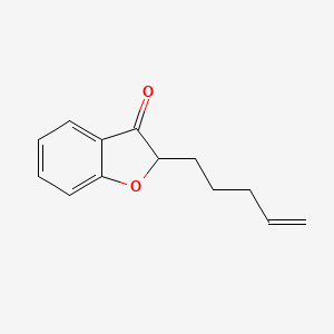 molecular formula C13H14O2 B15170562 3(2H)-Benzofuranone, 2-(4-pentenyl)- CAS No. 646522-87-4
