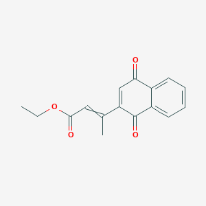 molecular formula C16H14O4 B15170565 Ethyl 3-(1,4-dioxo-1,4-dihydronaphthalen-2-yl)but-2-enoate CAS No. 919281-52-0