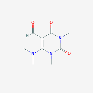 molecular formula C9H13N3O3 B1517063 6-(Dimethylamino)-1,3-dimethyl-2,4-dioxo-1,2,3,4-tetrahydropyrimidine-5-carbaldehyde CAS No. 35824-92-1