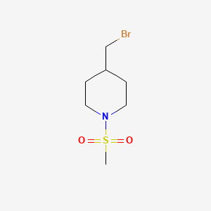 molecular formula C7H14BrNO2S B1517064 4-(Bromomethyl)-1-(methylsulfonyl)piperidine CAS No. 1082786-45-5