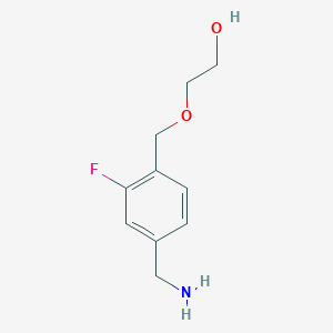 2-{[4-(Aminomethyl)-2-fluorophenyl]methoxy}ethan-1-ol