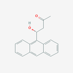 molecular formula C18H16O2 B15170745 (4R)-4-(Anthracen-9-YL)-4-hydroxybutan-2-one CAS No. 909707-19-3