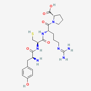 molecular formula C23H35N7O6S B15170753 L-Tyrosyl-L-cysteinyl-N~5~-(diaminomethylidene)-L-ornithyl-L-proline CAS No. 875063-84-6