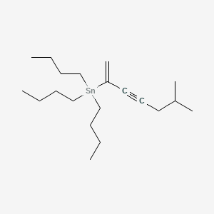 molecular formula C20H38Sn B15170828 Stannane, tributyl(5-methyl-1-methylene-2-hexynyl)- CAS No. 650605-95-1