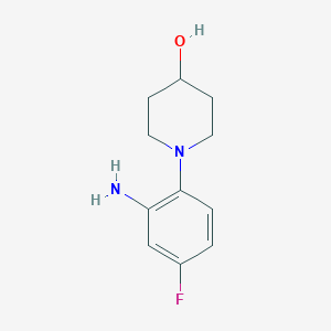 molecular formula C11H15FN2O B1517084 1-(2-Amino-4-fluorophenyl)piperidin-4-ol CAS No. 1019507-61-9