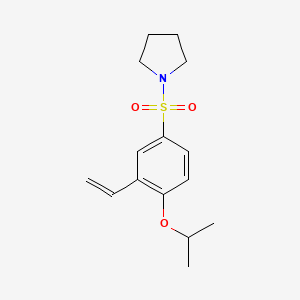 molecular formula C15H21NO3S B15170841 1-{3-Ethenyl-4-[(propan-2-yl)oxy]benzene-1-sulfonyl}pyrrolidine CAS No. 918871-20-2