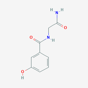 2-[(3-Hydroxyphenyl)formamido]acetamide