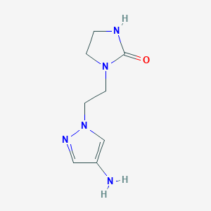molecular formula C8H13N5O B1517089 1-[2-(4-amino-1H-pyrazol-1-yl)ethyl]imidazolidin-2-one CAS No. 1152867-94-1