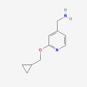molecular formula C10H14N2O B1517090 [2-(Cyclopropylmethoxy)pyridin-4-yl]methanamine CAS No. 1021024-16-7
