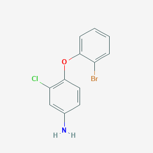 molecular formula C12H9BrClNO B1517091 4-(2-溴苯氧基)-3-氯苯胺 CAS No. 945006-23-5