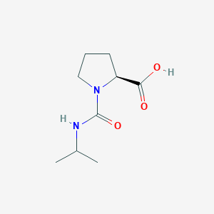 molecular formula C9H16N2O3 B1517092 (2S)-1-[(propan-2-yl)carbamoyl]pyrrolidine-2-carboxylic acid CAS No. 73096-18-1