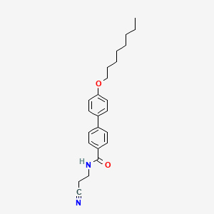 molecular formula C24H30N2O2 B15170933 N-(2-Cyanoethyl)-4'-(octyloxy)[1,1'-biphenyl]-4-carboxamide CAS No. 920269-90-5