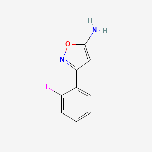molecular formula C9H7IN2O B1517095 3-(2-Iodophenyl)-1,2-oxazol-5-amine CAS No. 1020955-28-5