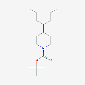 molecular formula C17H33NO2 B15170953 tert-Butyl 4-(heptan-4-yl)piperidine-1-carboxylate CAS No. 651054-04-5