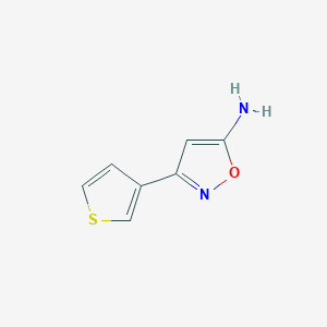 molecular formula C7H6N2OS B1517096 3-(Thiophen-3-yl)-1,2-oxazol-5-amine CAS No. 1020955-36-5