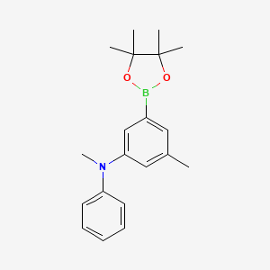molecular formula C20H26BNO2 B15170961 N,3-dimethyl-N-phenyl-5-(4,4,5,5-tetramethyl-1,3,2-dioxaborolan-2-yl)aniline CAS No. 883727-37-5