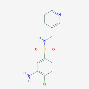molecular formula C12H12ClN3O2S B1517097 3-amino-4-chloro-N-(pyridin-3-ylmethyl)benzenesulfonamide CAS No. 1036458-34-0