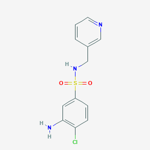 molecular formula C12H12ClN3O2S B1517097 3-Amino-4-chloro-N-(3-pyridinylmethyl)-benzenesulfonamide CAS No. 1036458-34-0