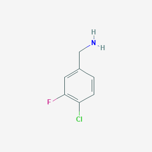 molecular formula C7H7ClFN B151710 (4-Chloro-3-fluorophenyl)methanamine CAS No. 72235-58-6