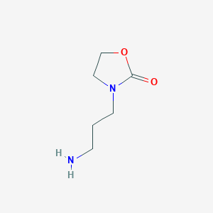 molecular formula C6H12N2O2 B1517103 3-(3-Aminopropyl)-1,3-oxazolidin-2-one CAS No. 1019391-02-6