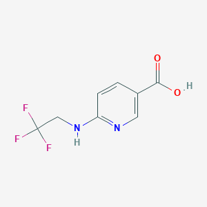 molecular formula C8H7F3N2O2 B1517104 6-[(2,2,2-Trifluoroethyl)amino]pyridine-3-carboxylic acid CAS No. 1019388-10-3