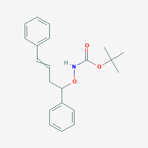 molecular formula C21H25NO3 B15171066 tert-Butyl [(1,4-diphenylbut-3-en-1-yl)oxy]carbamate CAS No. 877172-33-3