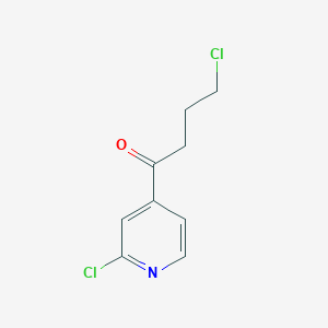 molecular formula C9H9Cl2NO B15171120 2-Chloro-4-(4-chlorobutyryl)pyridine CAS No. 898785-06-3