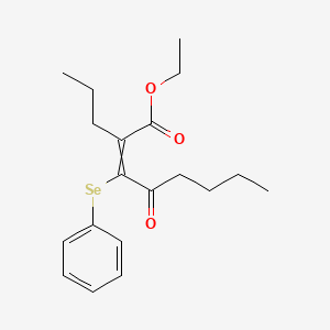 molecular formula C19H26O3Se B15171133 Ethyl 4-oxo-3-(phenylselanyl)-2-propyloct-2-enoate CAS No. 921755-04-6