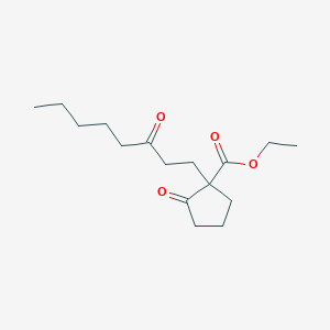 molecular formula C16H26O4 B15171136 Ethyl 2-oxo-1-(3-oxooctyl)cyclopentane-1-carboxylate CAS No. 917813-82-2