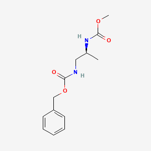 molecular formula C13H18N2O4 B1517118 Carbamic acid, N-[(2S)-2-[(methoxycarbonyl)amino]propyl]-, phenylmethyl ester 