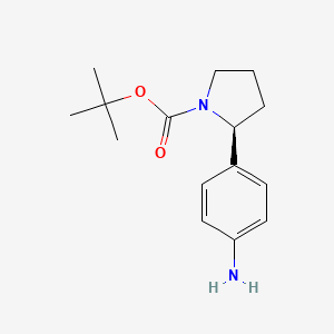 molecular formula C15H22N2O2 B1517121 (s)-Tert-butyl 2-(4-aminophenyl)pyrrolidine-1-carboxylate 