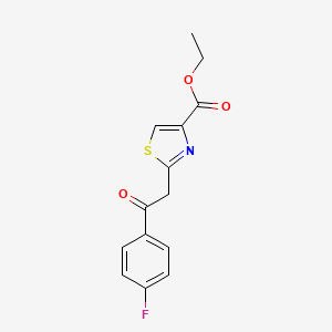 molecular formula C14H12FNO3S B15171211 Ethyl 2-[2-(4-fluorophenyl)-2-oxoethyl]-1,3-thiazole-4-carboxylate CAS No. 914287-92-6