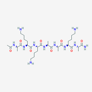 molecular formula C32H61N11O8 B15171231 N-Acetyl-L-alanyl-L-lysyl-L-lysyl-L-alanyl-L-alanyl-L-lysyl-L-alaninamide CAS No. 919801-94-8