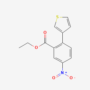 molecular formula C13H11NO4S B15171253 Ethyl 5-nitro-2-(thiophen-3-yl)benzoate CAS No. 919087-91-5
