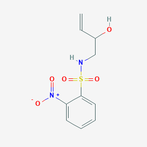 molecular formula C10H12N2O5S B15171292 N-(2-Hydroxybut-3-en-1-yl)-2-nitrobenzene-1-sulfonamide CAS No. 921617-18-7