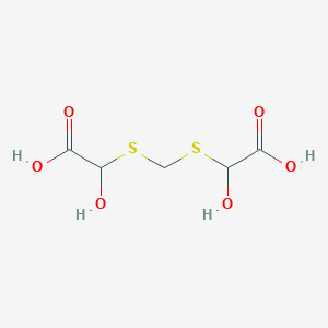 molecular formula C5H8O6S2 B1517132 2-[({[Carboxy(hydroxy)methyl]sulfanyl}methyl)sulfanyl]-2-hydroxyacetic acid 
